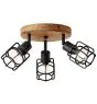 Brilliant Gwen Deckenleuchte Metall Holz Schwarz | 350mm - Geeignet für 3x E14